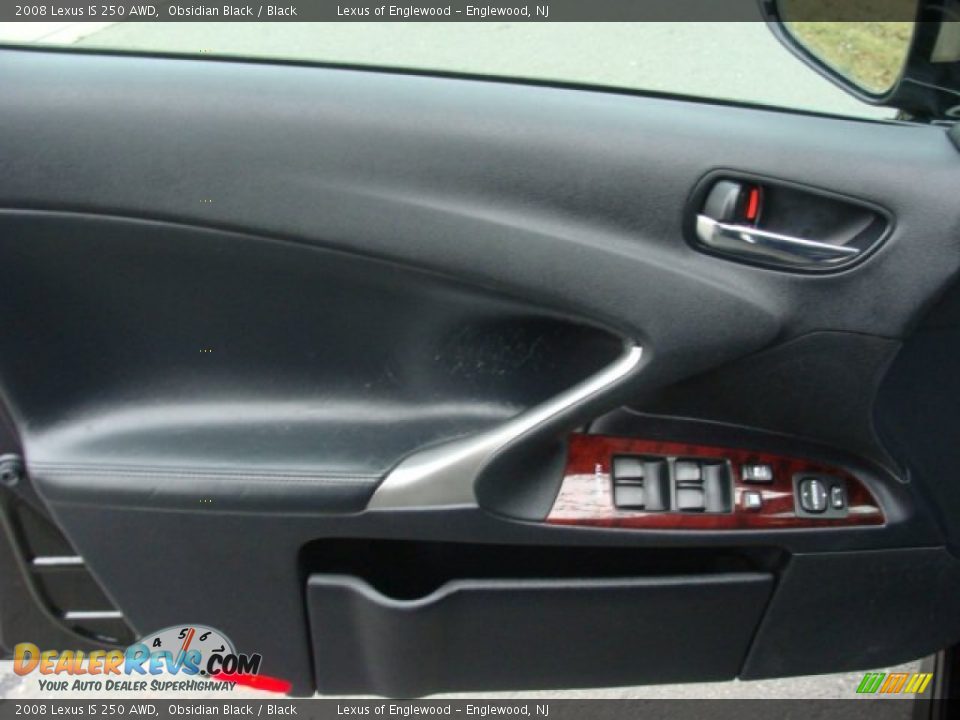 2008 Lexus IS 250 AWD Obsidian Black / Black Photo #6