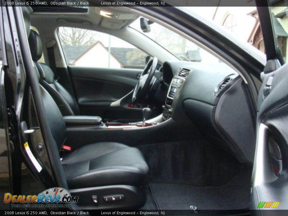 2008 Lexus IS 250 AWD Obsidian Black / Black Photo #8