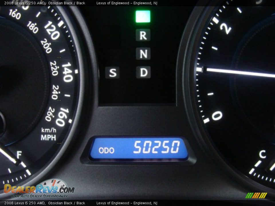 2008 Lexus IS 250 AWD Obsidian Black / Black Photo #10