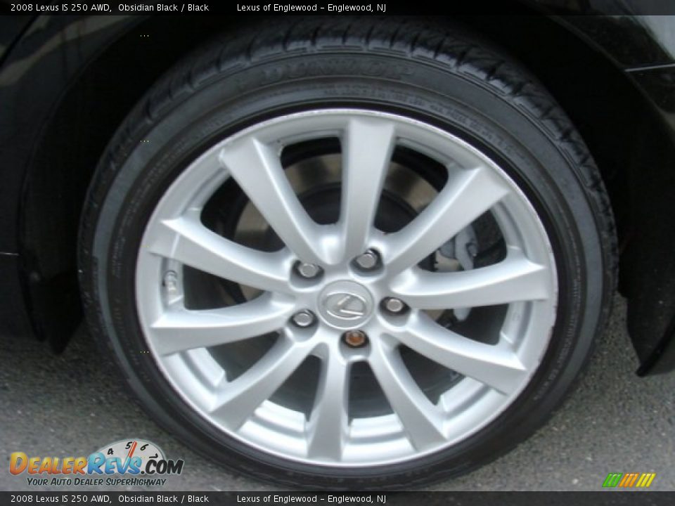 2008 Lexus IS 250 AWD Obsidian Black / Black Photo #14
