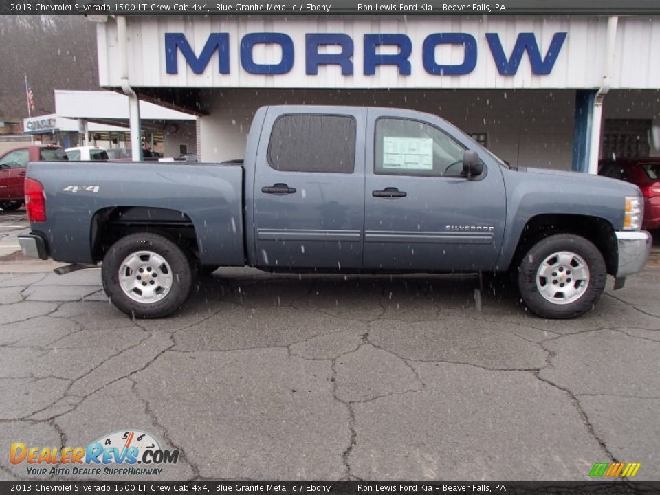 2013 Chevrolet Silverado 1500 LT Crew Cab 4x4 Blue Granite Metallic / Ebony Photo #1