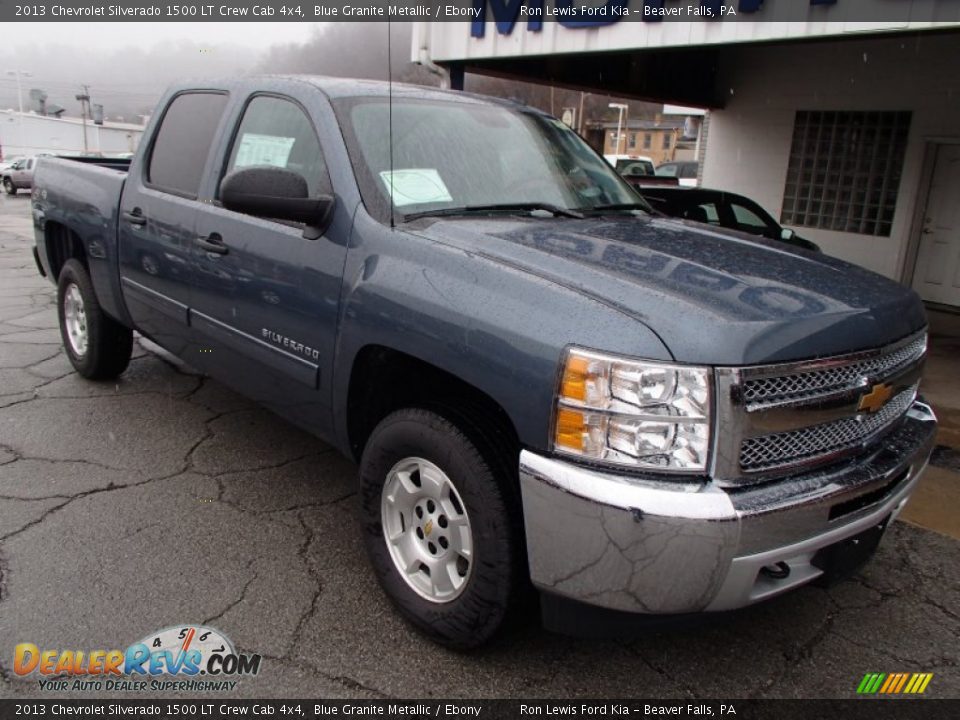 2013 Chevrolet Silverado 1500 LT Crew Cab 4x4 Blue Granite Metallic / Ebony Photo #2