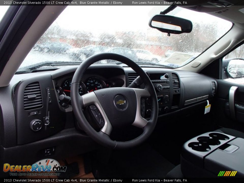 2013 Chevrolet Silverado 1500 LT Crew Cab 4x4 Blue Granite Metallic / Ebony Photo #10