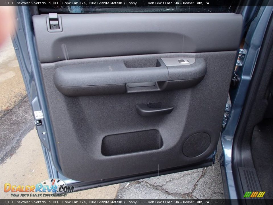 2013 Chevrolet Silverado 1500 LT Crew Cab 4x4 Blue Granite Metallic / Ebony Photo #14