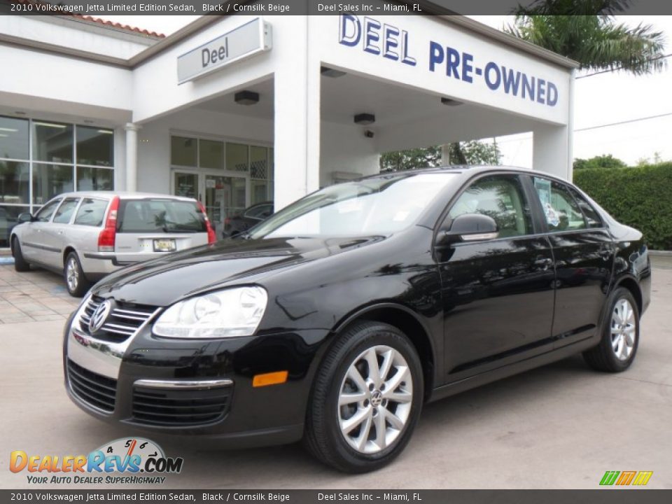 2010 Volkswagen Jetta Limited Edition Sedan Black / Cornsilk Beige Photo #1