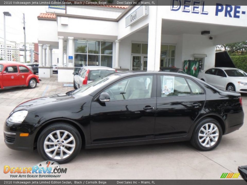 2010 Volkswagen Jetta Limited Edition Sedan Black / Cornsilk Beige Photo #2