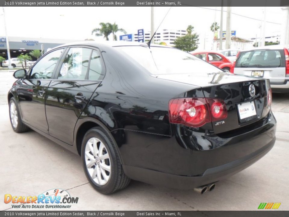 2010 Volkswagen Jetta Limited Edition Sedan Black / Cornsilk Beige Photo #3