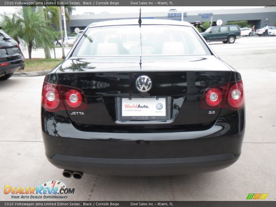 2010 Volkswagen Jetta Limited Edition Sedan Black / Cornsilk Beige Photo #4