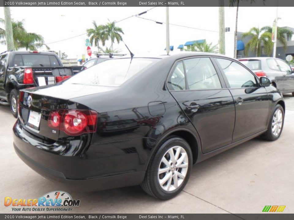 2010 Volkswagen Jetta Limited Edition Sedan Black / Cornsilk Beige Photo #5