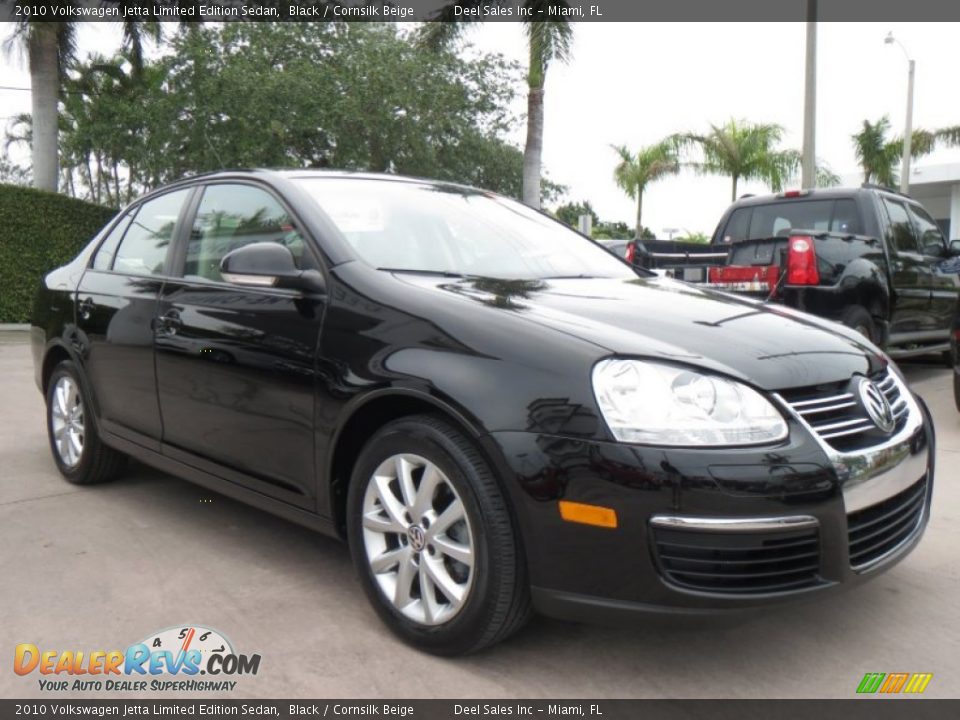 2010 Volkswagen Jetta Limited Edition Sedan Black / Cornsilk Beige Photo #7