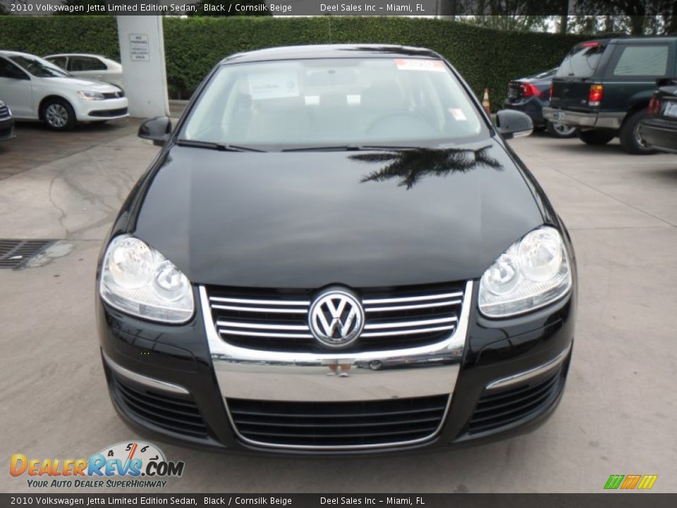 2010 Volkswagen Jetta Limited Edition Sedan Black / Cornsilk Beige Photo #8