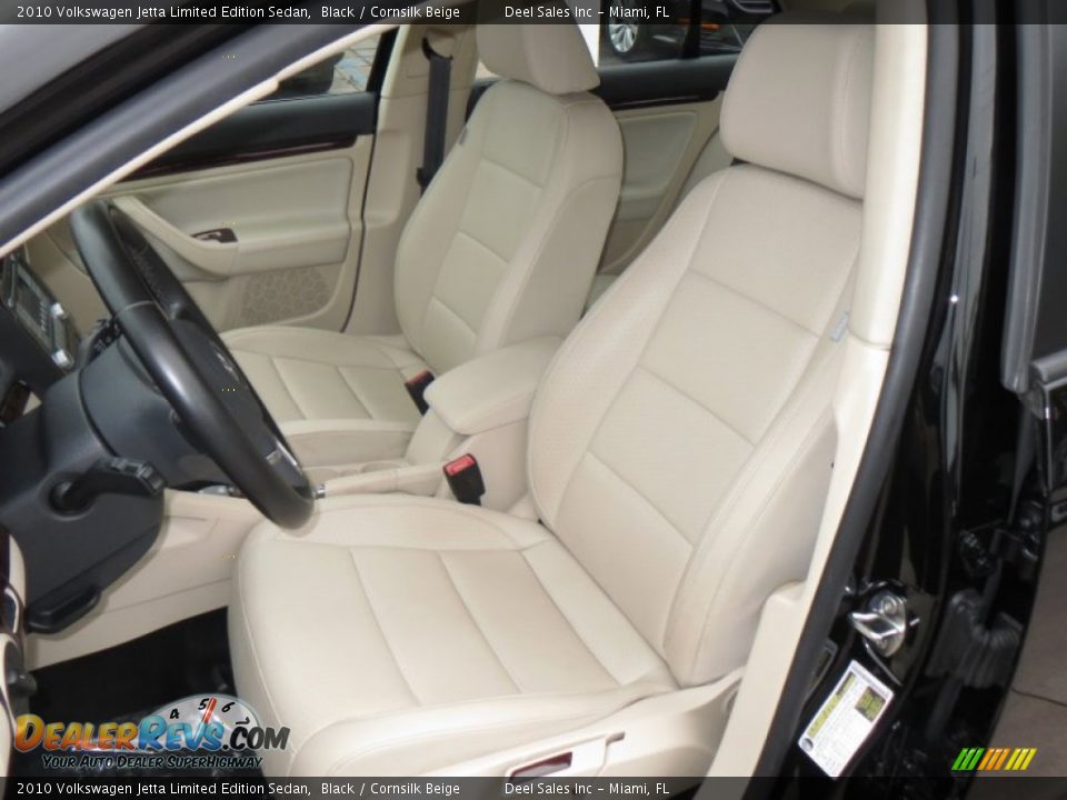 2010 Volkswagen Jetta Limited Edition Sedan Black / Cornsilk Beige Photo #9