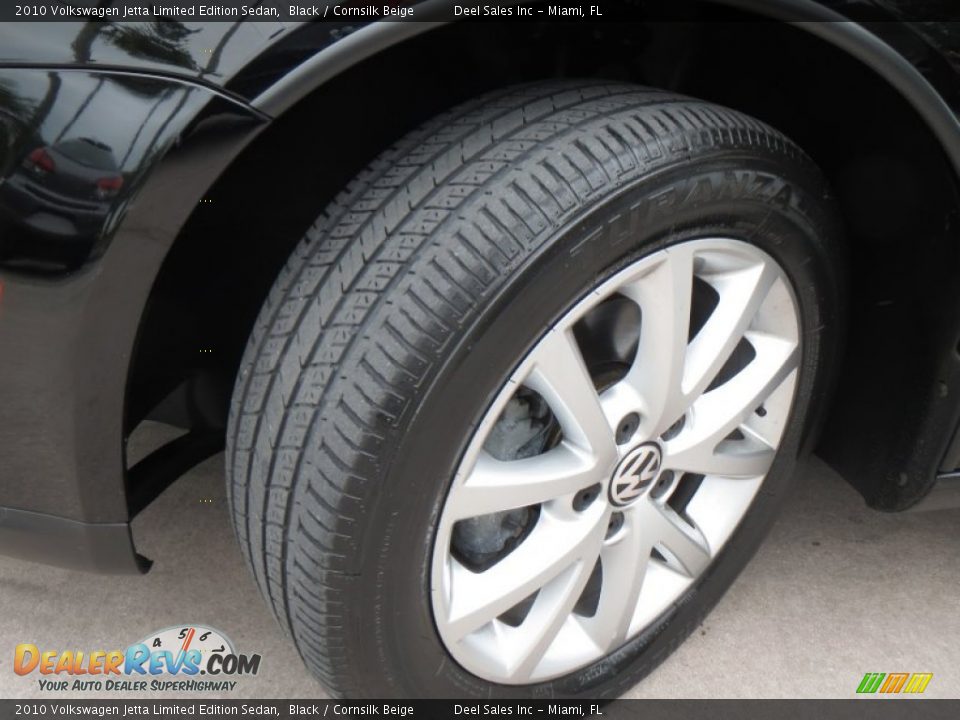 2010 Volkswagen Jetta Limited Edition Sedan Black / Cornsilk Beige Photo #13