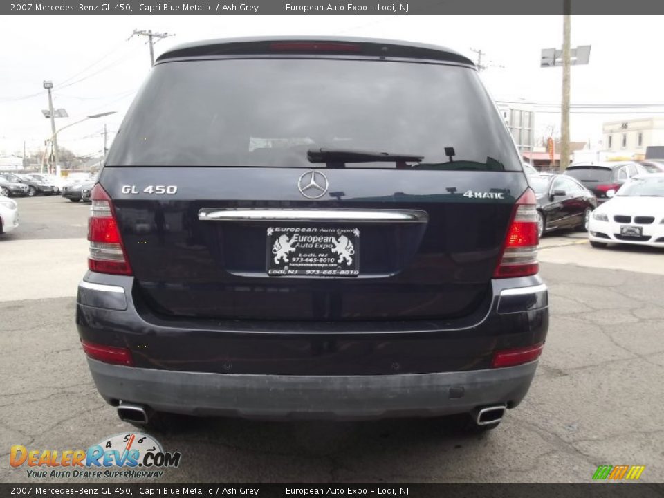 2007 Mercedes-Benz GL 450 Capri Blue Metallic / Ash Grey Photo #5