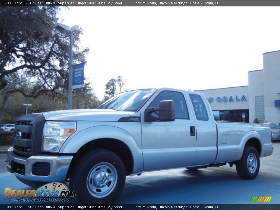 2013 Ford F250 Super Duty XL SuperCab Ingot Silver Metallic / Steel Photo #1