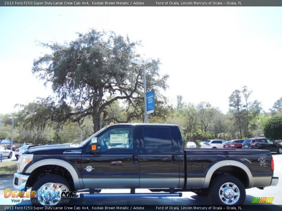2013 Ford F250 Super Duty Lariat Crew Cab 4x4 Kodiak Brown Metallic / Adobe Photo #2