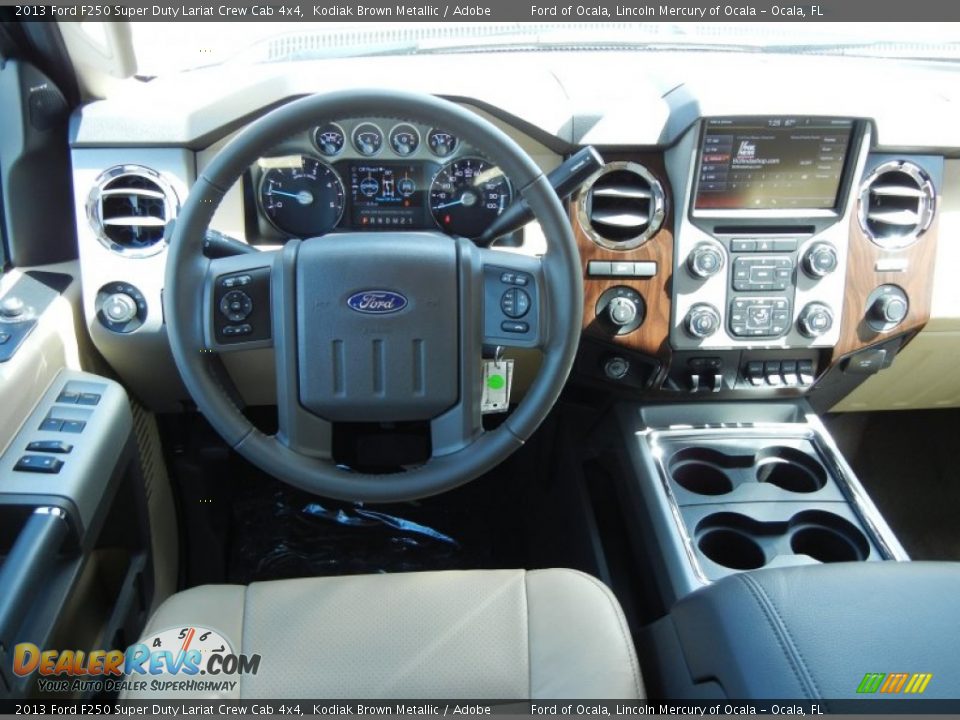 2013 Ford F250 Super Duty Lariat Crew Cab 4x4 Kodiak Brown Metallic / Adobe Photo #8