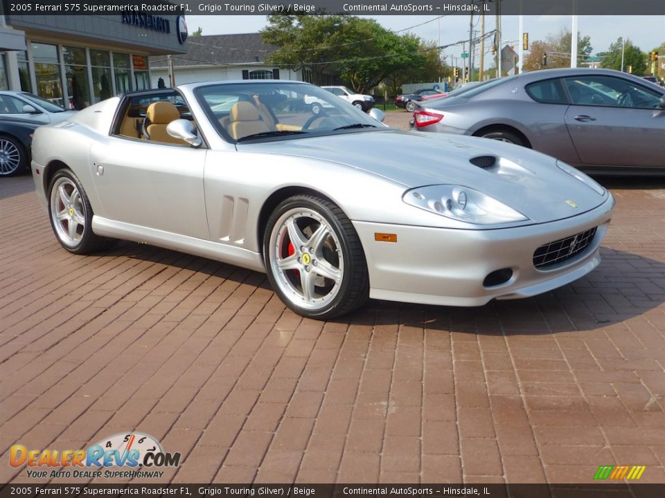 2005 Ferrari 575 Superamerica Roadster F1 Grigio Touring (Silver) / Beige Photo #8