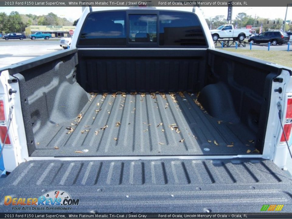 2013 Ford F150 Lariat SuperCrew White Platinum Metallic Tri-Coat / Steel Gray Photo #4