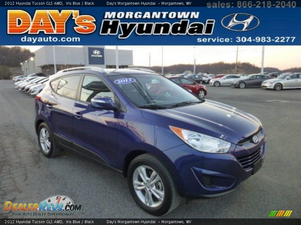 2012 Hyundai Tucson GLS AWD Iris Blue / Black Photo #1