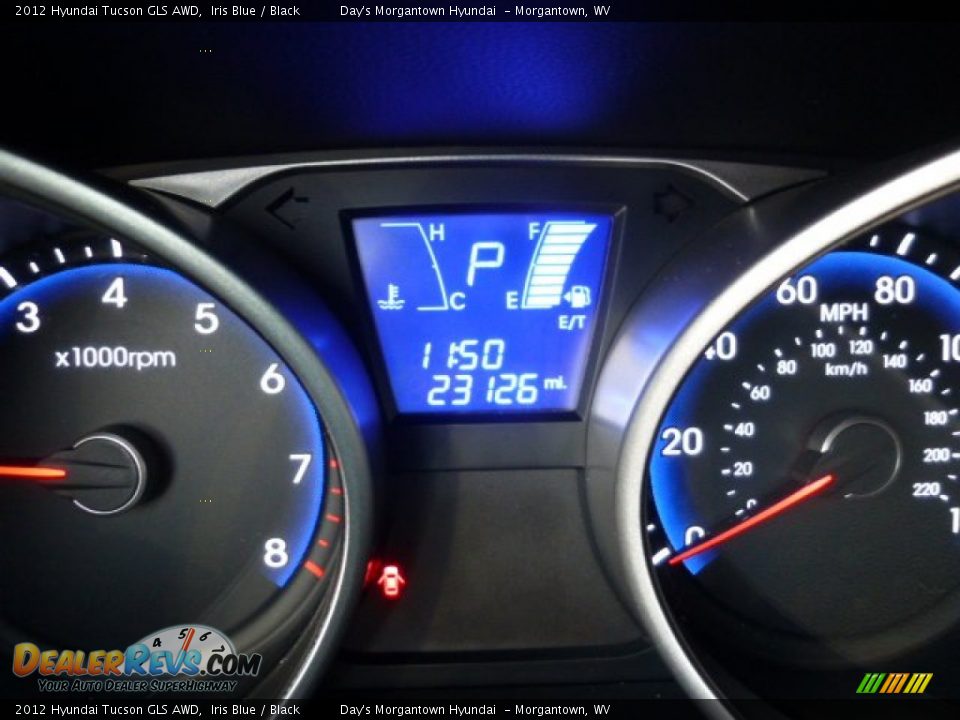 2012 Hyundai Tucson GLS AWD Iris Blue / Black Photo #20