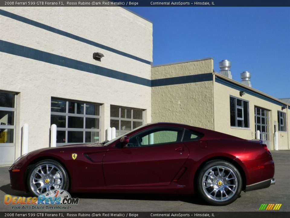 Rosso Rubino (Dark Red Metallic) 2008 Ferrari 599 GTB Fiorano F1 Photo #6