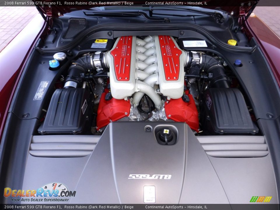 2008 Ferrari 599 GTB Fiorano F1 6.0 Liter DOHC 48-Valve VVT V12 Engine Photo #9