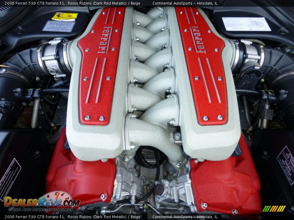 2008 Ferrari 599 GTB Fiorano F1 6.0 Liter DOHC 48-Valve VVT V12 Engine Photo #10