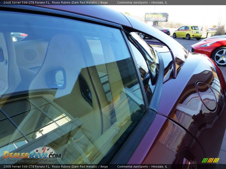 2008 Ferrari 599 GTB Fiorano F1 Rosso Rubino (Dark Red Metallic) / Beige Photo #16