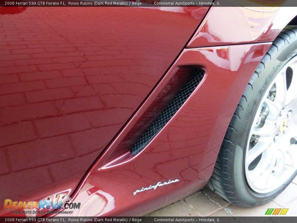 2008 Ferrari 599 GTB Fiorano F1 Rosso Rubino (Dark Red Metallic) / Beige Photo #17