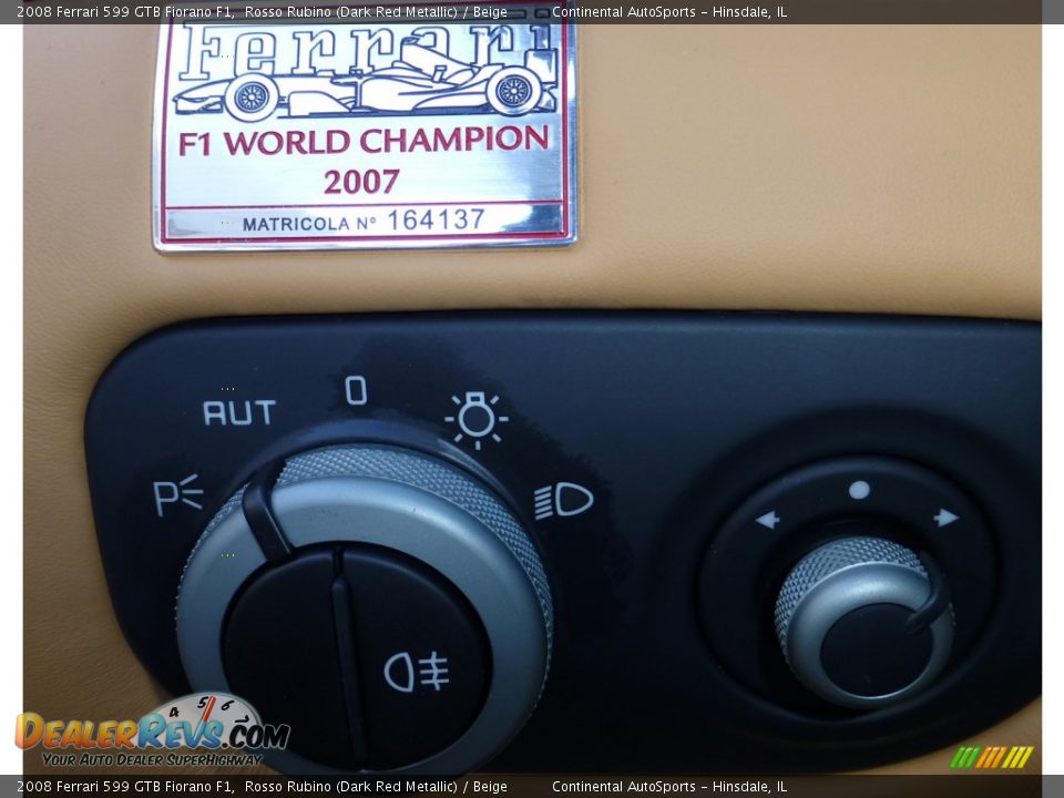 Controls of 2008 Ferrari 599 GTB Fiorano F1 Photo #27