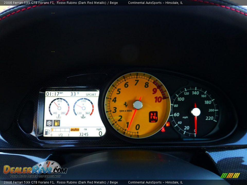 2008 Ferrari 599 GTB Fiorano F1 Gauges Photo #31
