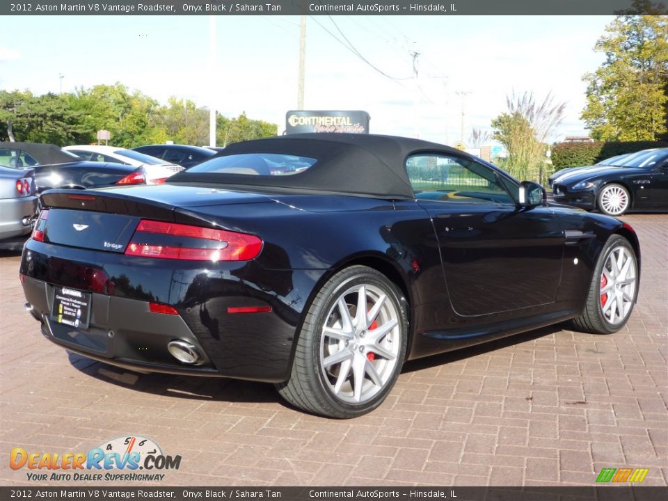 2012 Aston Martin V8 Vantage Roadster Onyx Black / Sahara Tan Photo #3