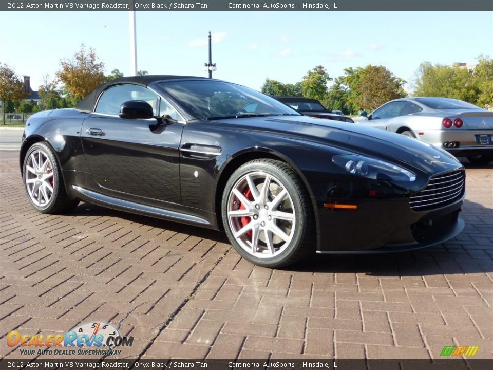 2012 Aston Martin V8 Vantage Roadster Onyx Black / Sahara Tan Photo #5