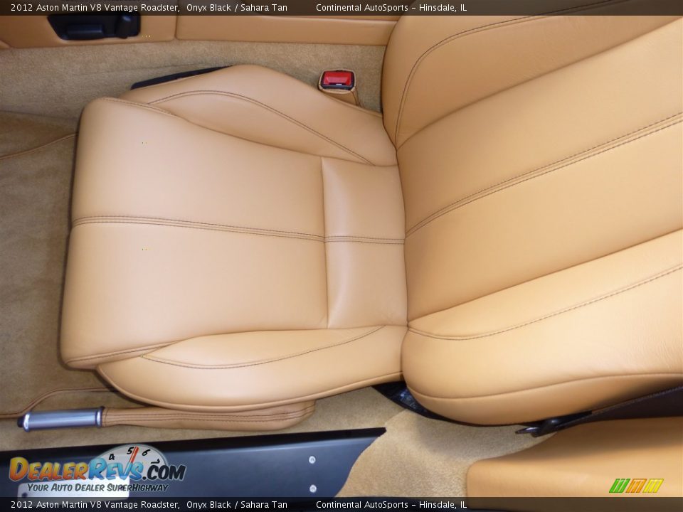 2012 Aston Martin V8 Vantage Roadster Onyx Black / Sahara Tan Photo #14