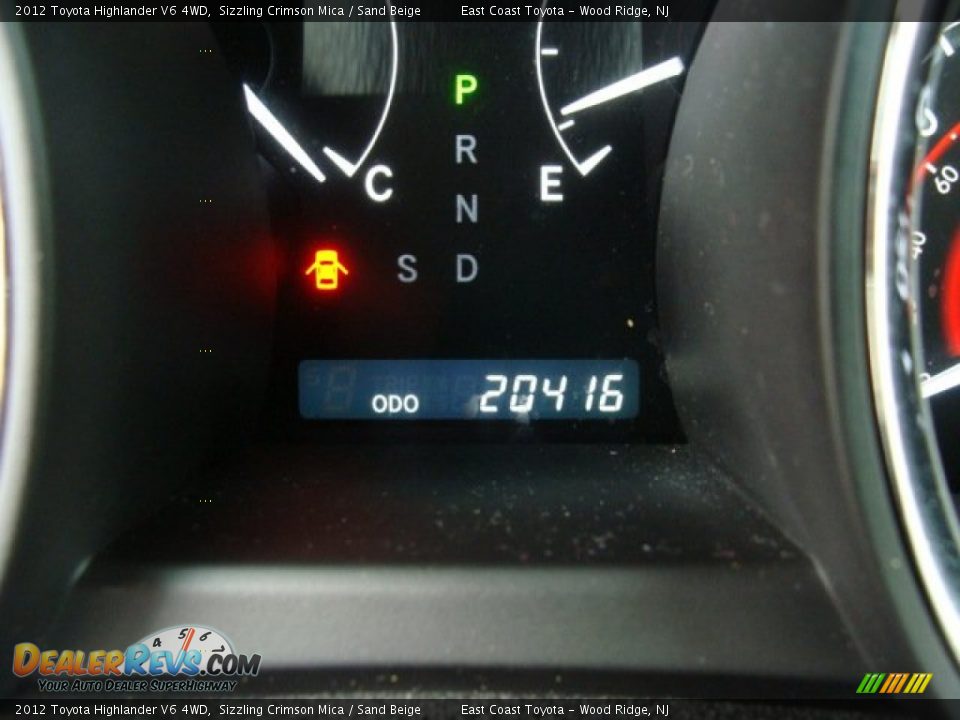 2012 Toyota Highlander V6 4WD Sizzling Crimson Mica / Sand Beige Photo #10