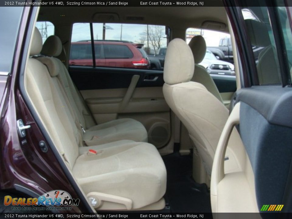 2012 Toyota Highlander V6 4WD Sizzling Crimson Mica / Sand Beige Photo #12