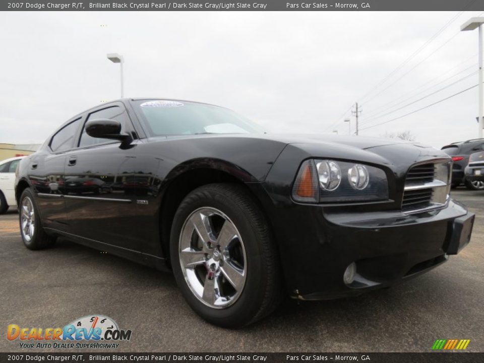 2007 Dodge Charger R/T Brilliant Black Crystal Pearl / Dark Slate Gray/Light Slate Gray Photo #4