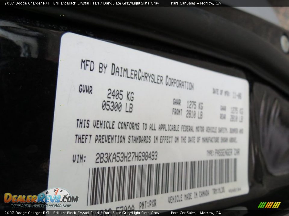 2007 Dodge Charger R/T Brilliant Black Crystal Pearl / Dark Slate Gray/Light Slate Gray Photo #16