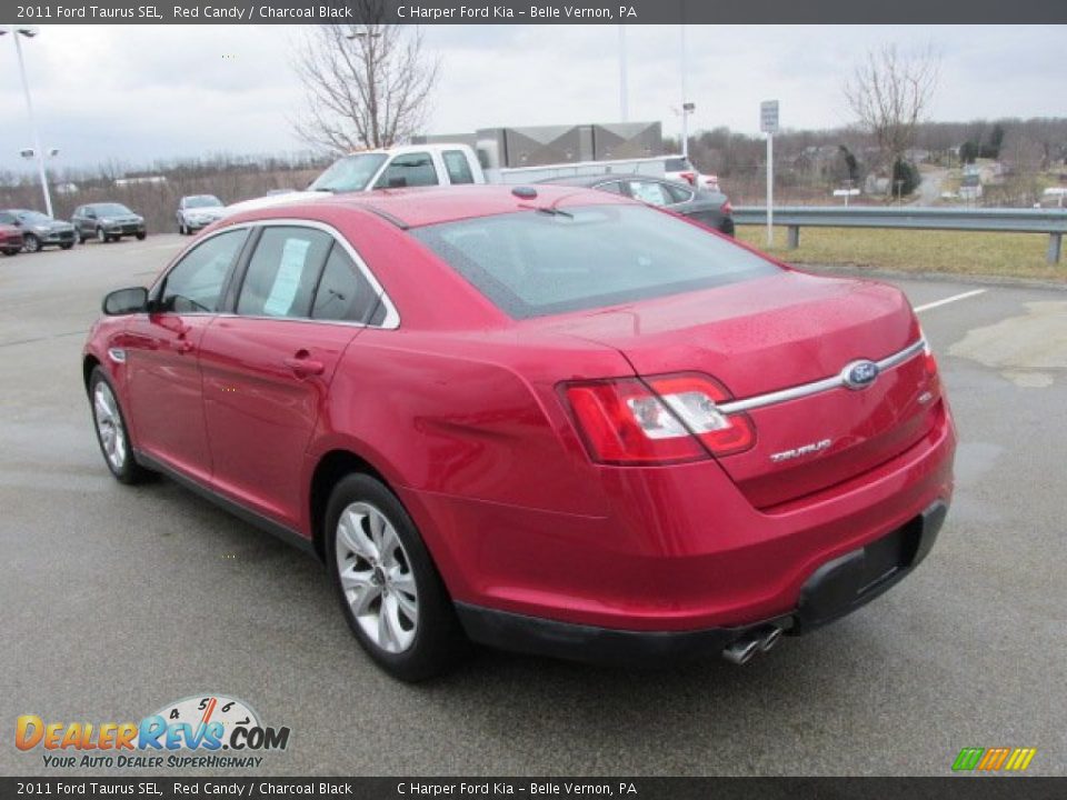 2011 Ford Taurus SEL Red Candy / Charcoal Black Photo #8