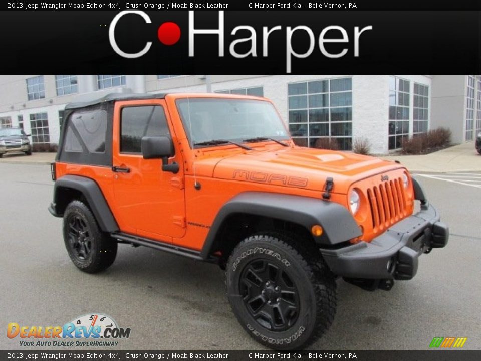 2013 Jeep Wrangler Moab Edition 4x4 Crush Orange / Moab Black Leather Photo #1
