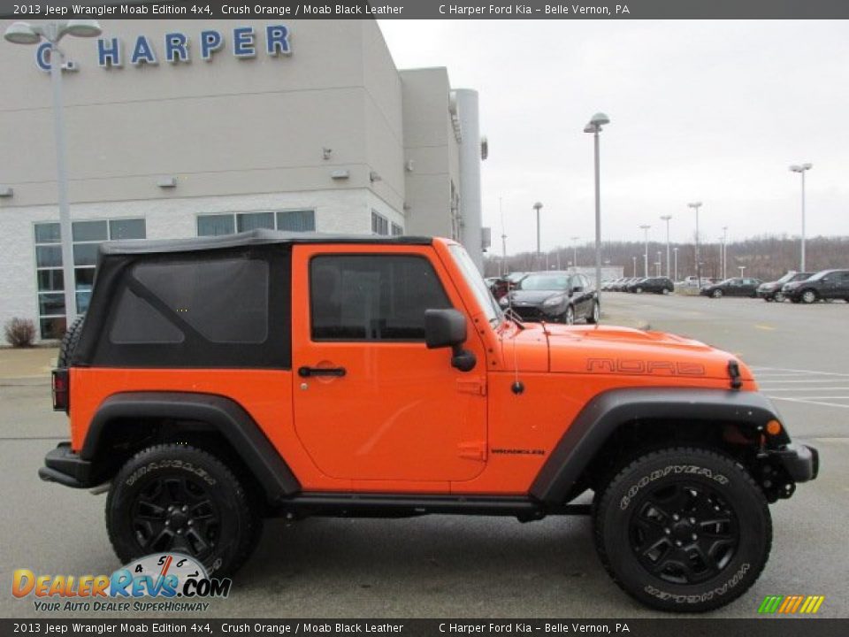 2013 Jeep Wrangler Moab Edition 4x4 Crush Orange / Moab Black Leather Photo #2