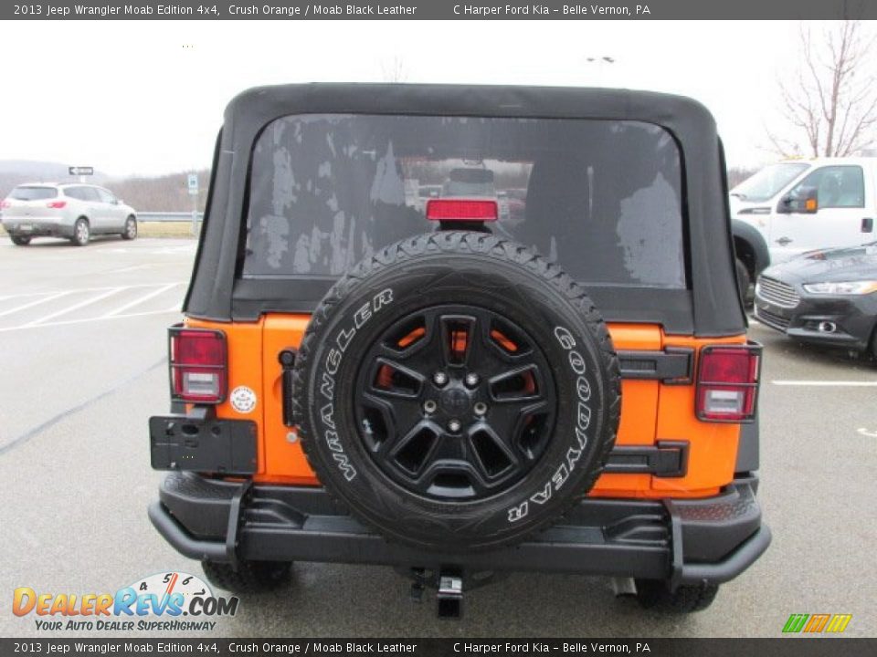 2013 Jeep Wrangler Moab Edition 4x4 Crush Orange / Moab Black Leather Photo #8