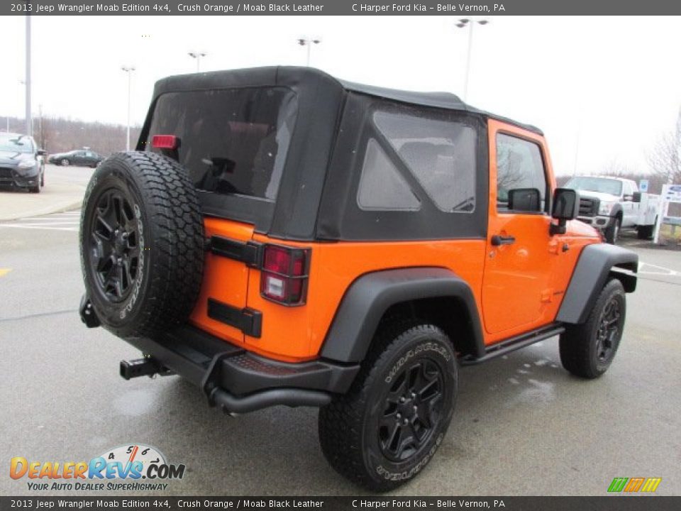 2013 Jeep Wrangler Moab Edition 4x4 Crush Orange / Moab Black Leather Photo #9