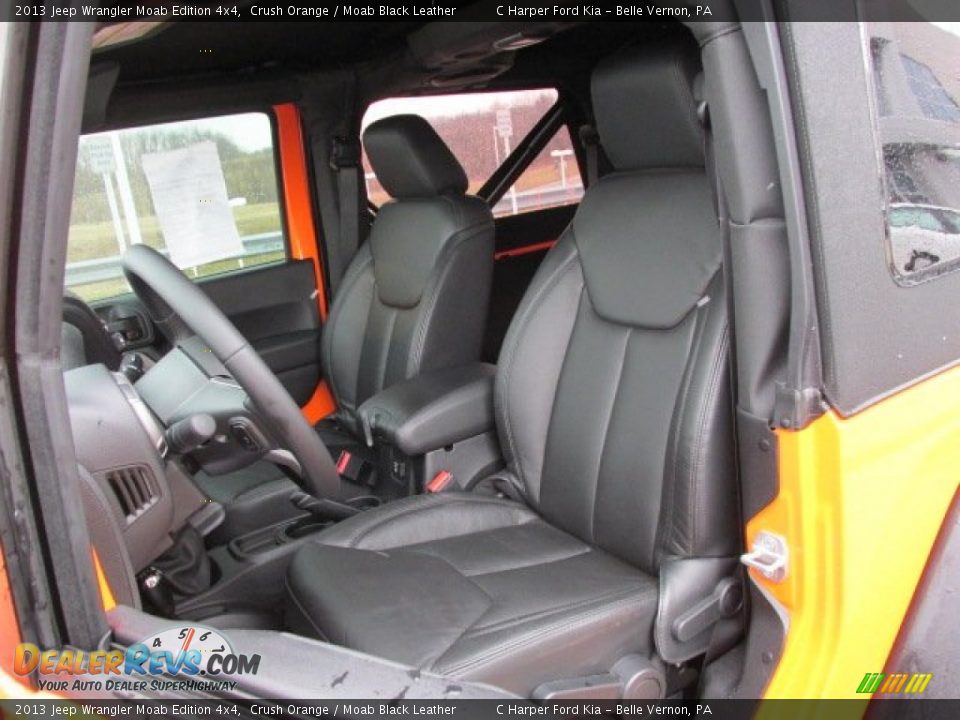 Moab Black Leather Interior - 2013 Jeep Wrangler Moab Edition 4x4 Photo #15