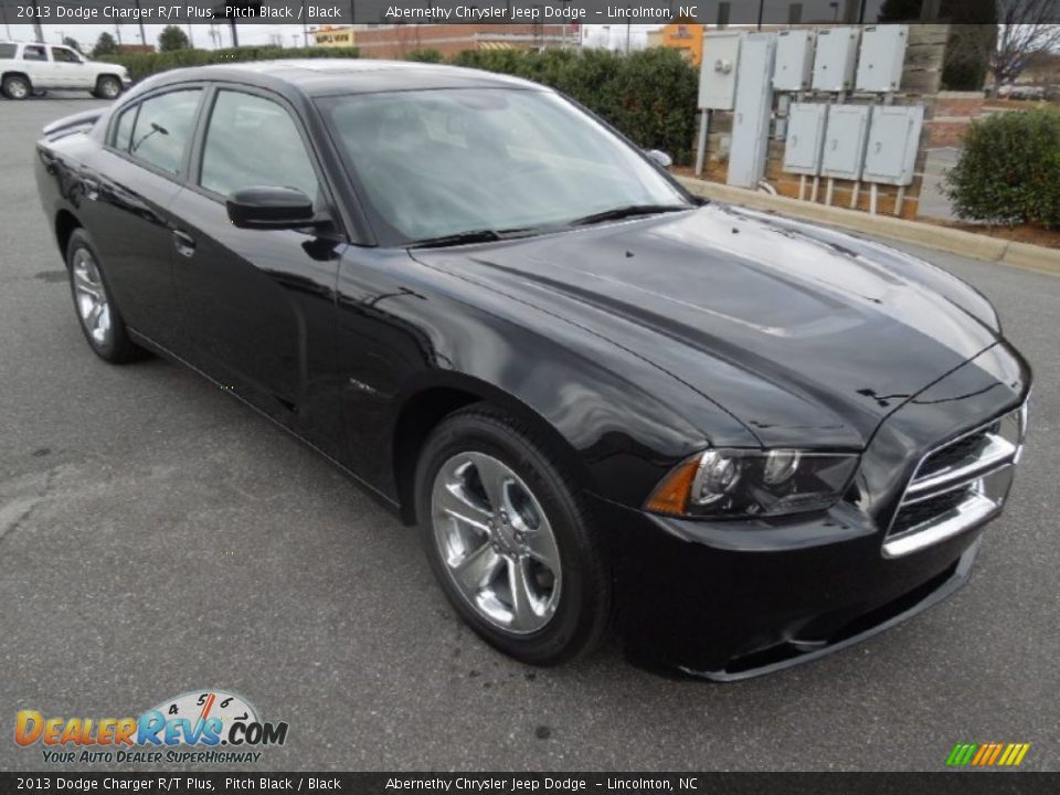 2013 Dodge Charger R/T Plus Pitch Black / Black Photo #2