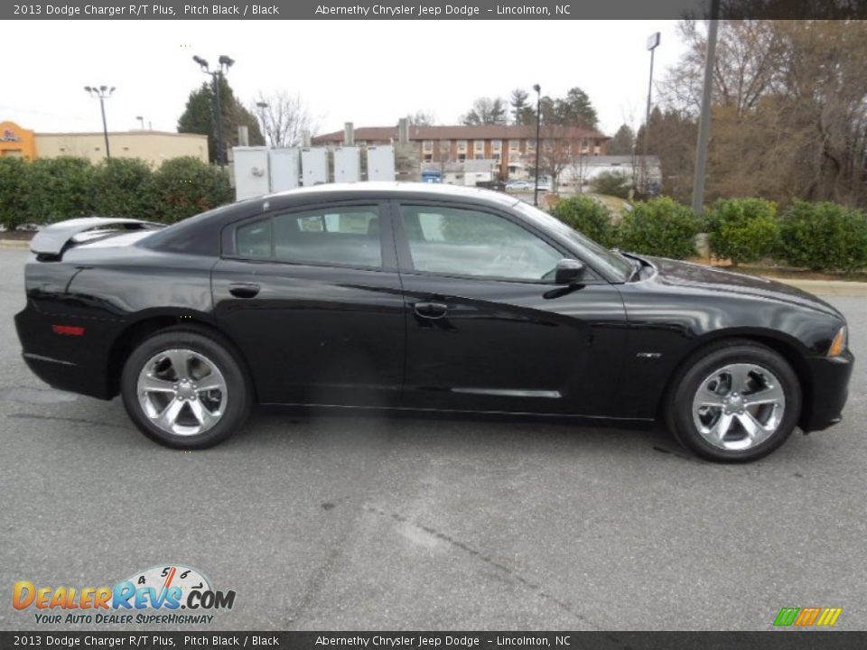 2013 Dodge Charger R/T Plus Pitch Black / Black Photo #3