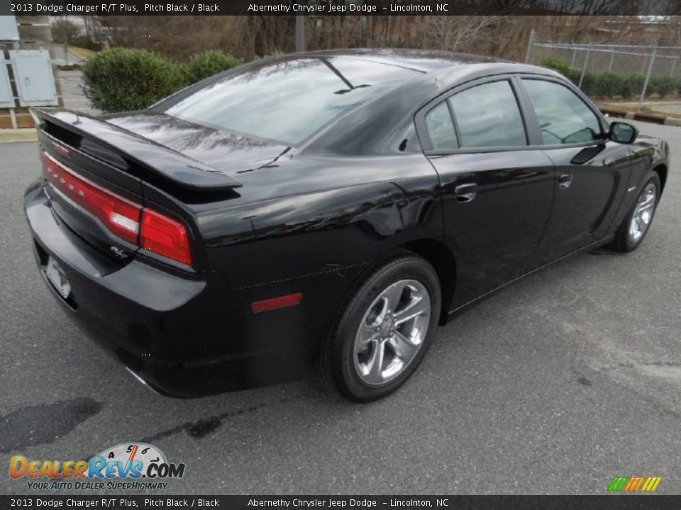 2013 Dodge Charger R/T Plus Pitch Black / Black Photo #4