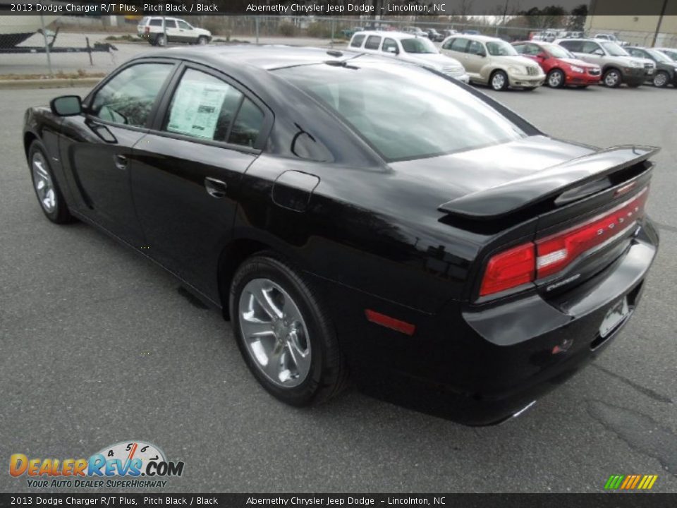 2013 Dodge Charger R/T Plus Pitch Black / Black Photo #5