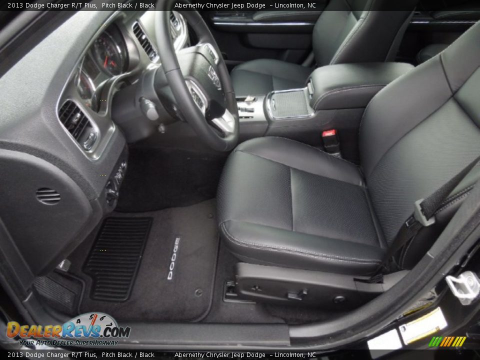 2013 Dodge Charger R/T Plus Pitch Black / Black Photo #8